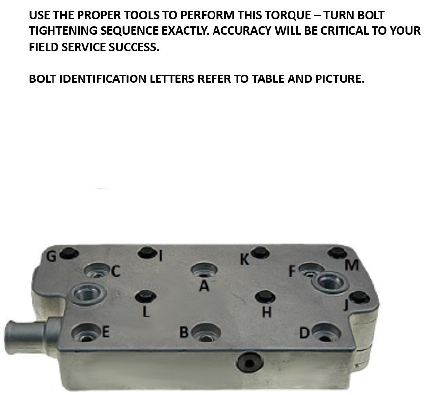 Twin WABCO compressor cover plate bolt reference image