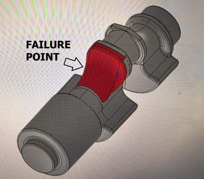 WABCO air compressor crankshaft defect reference image